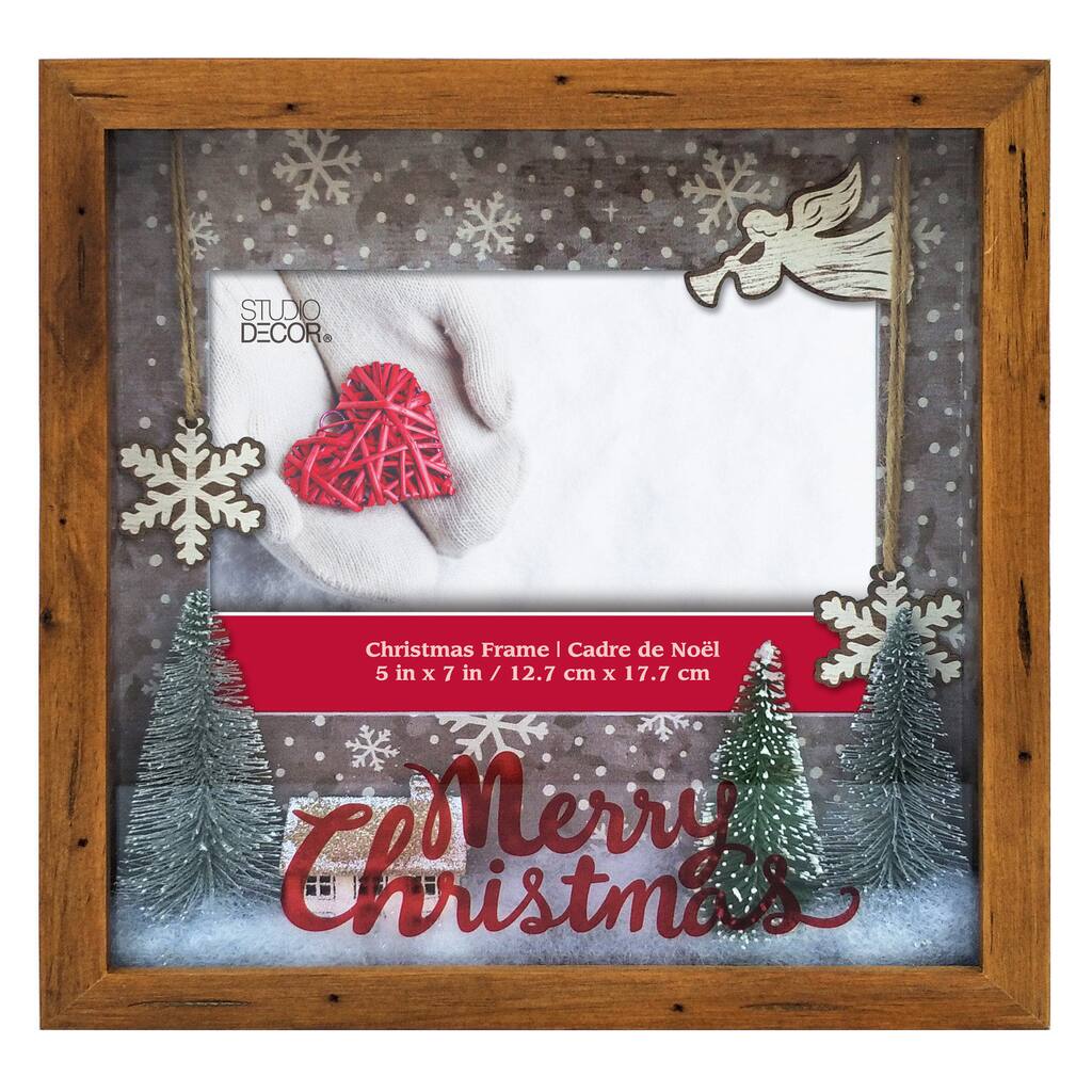 Find The Walnut Merry Christmas Shadow Box Frame By Studio Decor At Walnut Merry Christmas Shadow Box Frame By Studio Decor